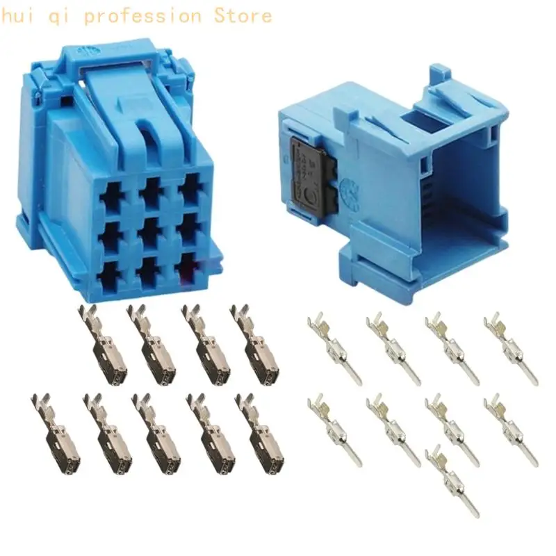 Fahrzeugstromkabel-Gehäusepaar mit blauen 8-Wege-Gehäusen für Service 6-968971-1 H8WE – Detail 4