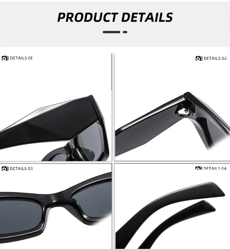 Kleine Punk Quadrat Sonnenbrille Neue Frauen Männer Trends Bunte Sonnenbrille Weibliche Marke Designer UV400 Shades Persönlichkeit Brillen – Detail 12