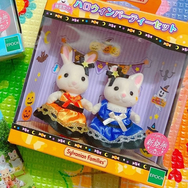 Sylvanian Baby Families Rare Limited Edition Halloween Costume Style Anime Figures Set Family Doll Decoration Birthday Gifts Toy