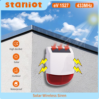 Staniot Wireless Strobe Siren Outdoor Solar Waterproof Alarm 110dB Compatible Tuya Smart Home Burglar WiFi GSM Alarm System