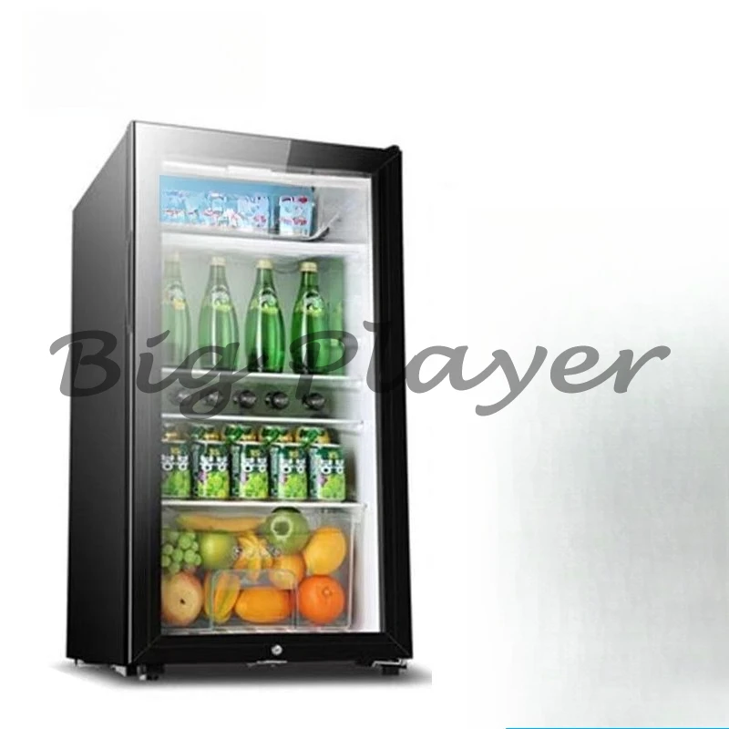 Small Lockable Refrigerator - Food Sample Display Cooler for Cafeteria Kitchen Use