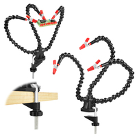 Desk Clamp Soldering Helping Hand 3/4/5 Pcs Flexible Arms Soldering Third Hand Tool for Electronics Repair Jewelry Hobby