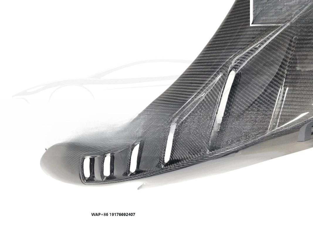 New High Gloss Dry Carbon Fiber for Vented Front Fender Seamless OEM Fit  GT-R R35 Performance Aero Bodykit Side Panel