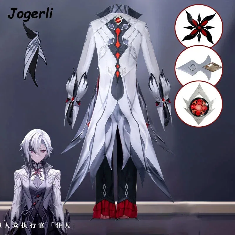 

Jogerli Genshin Impact Arlecchino Cosplay Costumes Women Man The Knave Cos Suit Anime Game Wig Halloween Arrival Cloth