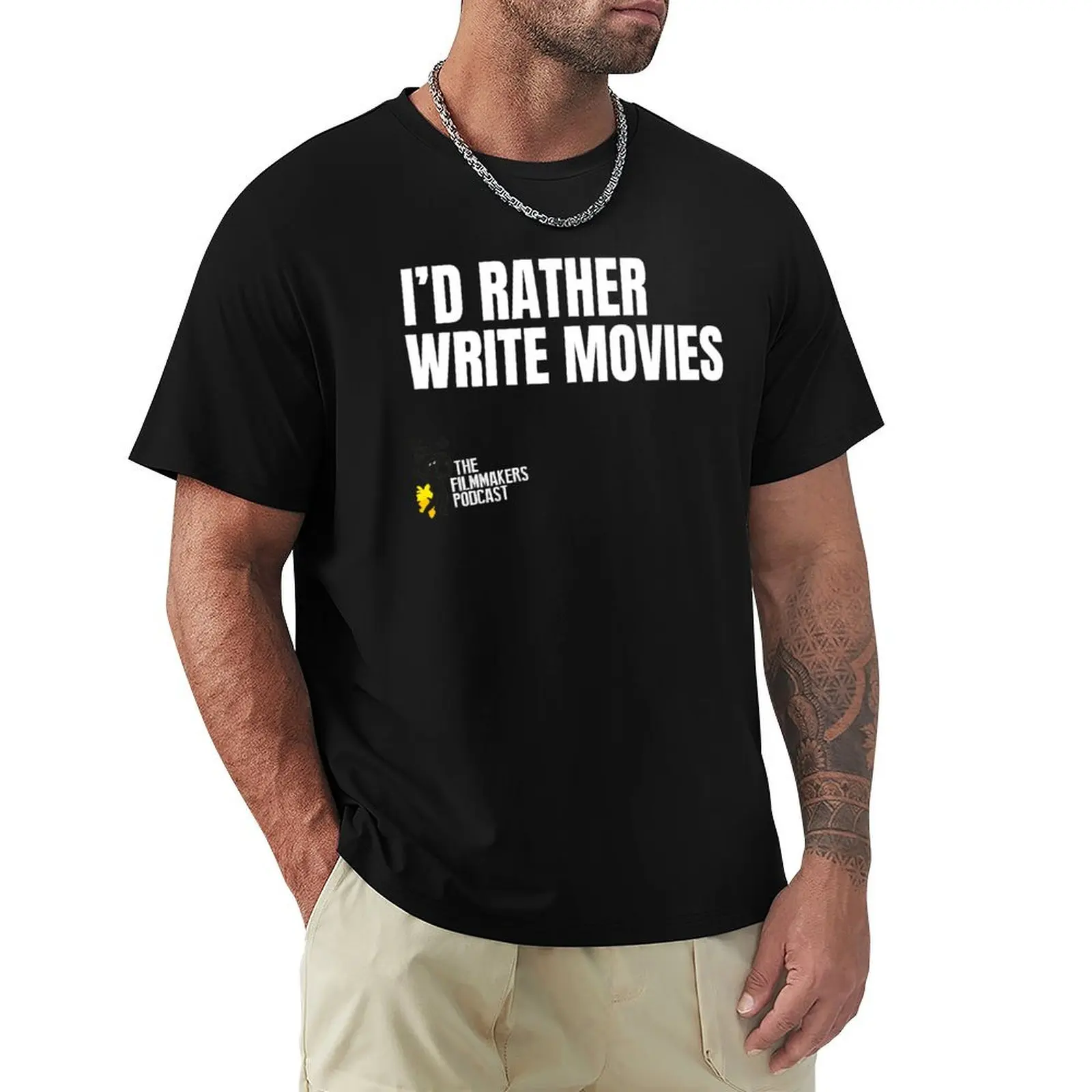 

Id Rather Write Movies T-shirt customizeds summer tops plus size tops t shirt for men