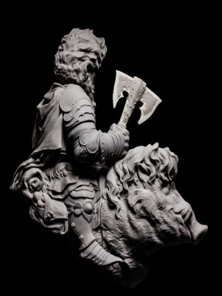 Resin soldier 1/10 ancient soldier warrior WITH axe BUST   Model Unassambled Unpainted  Figure Building Kit