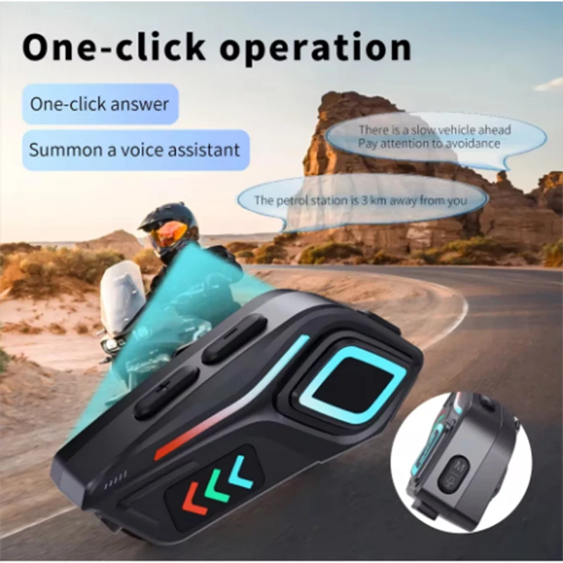 Helmet Bluetooth K07 Headset Wireless Motorcycle Intercom Headphone with Mic for Bike Scooter Ski Snowmobile Music Waterproof - view 3