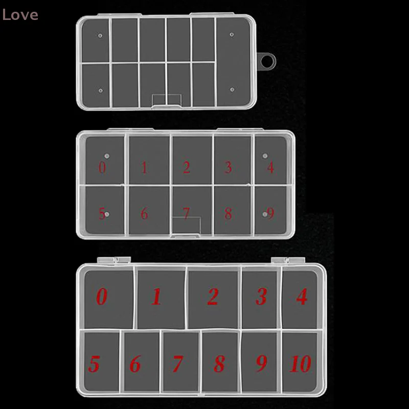 [L&P] 10/11Grids Nail Art Rhinestones Gem Accessories Empty Container Storage Case Box