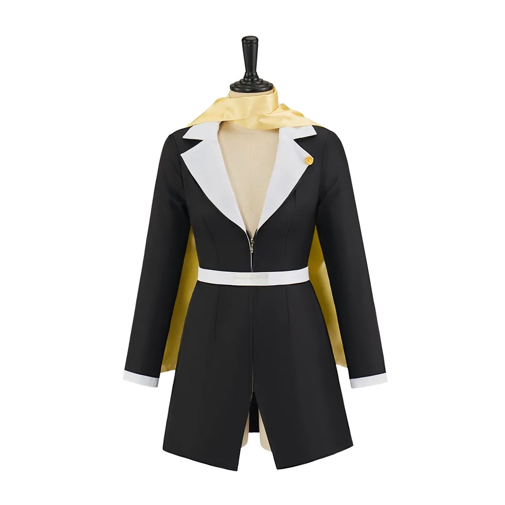 (In Stock) Ayasato Chihiro Cosplay Game Ace Attorney Costume Mia Fey Cosplay Black Dress Women Defense Lawyer Uniform Halloween