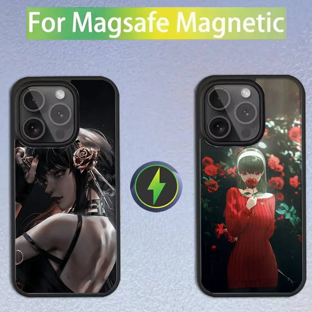 

S-Spy x F-Family Yor Forger Phone Case For iPhone 16,15,14,13,12,11,Pro,Max,Plus,Mini,SE Magsafe Magnetic Wireless Charging