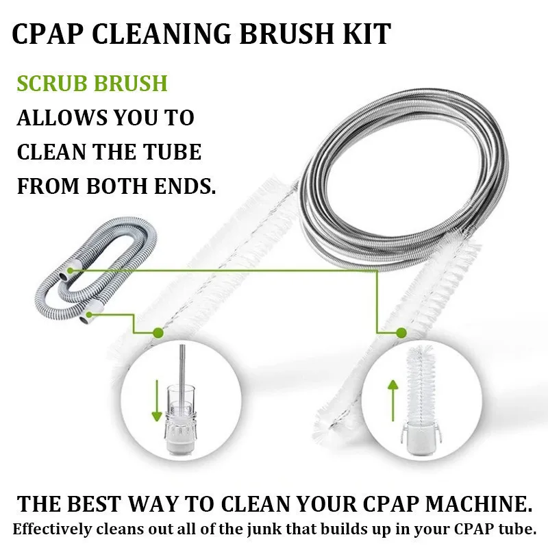 Respirator Hose Tube Cleaning Brush CPAP Cleaner for Standard  Diameter Pipes Cleaning Tools