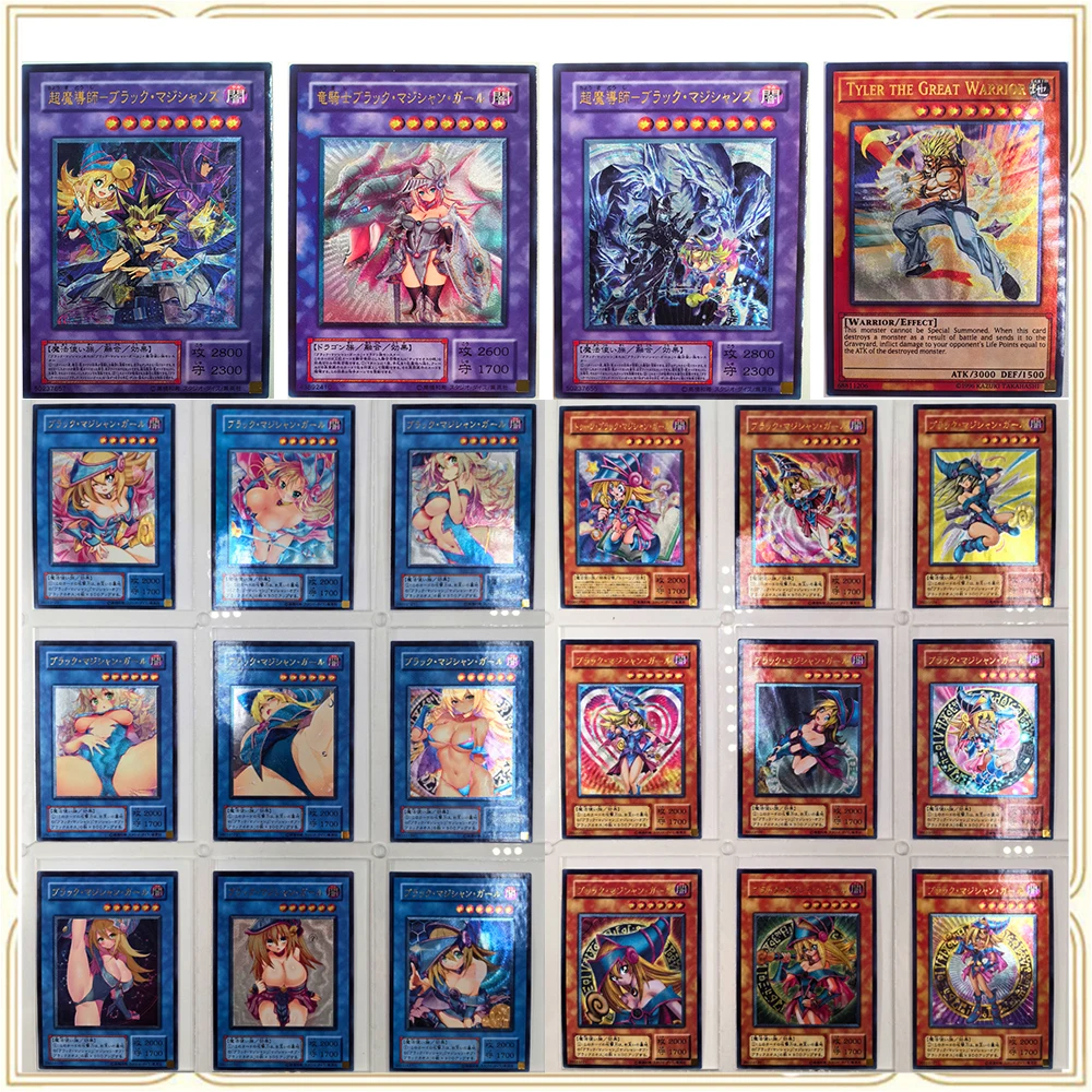 Anime Yu-Gi-Oh DIY ACG Boys Game Toys Collectible Cards Birthday Gifts Board Game Black Magician Girl Black Luster Soldier