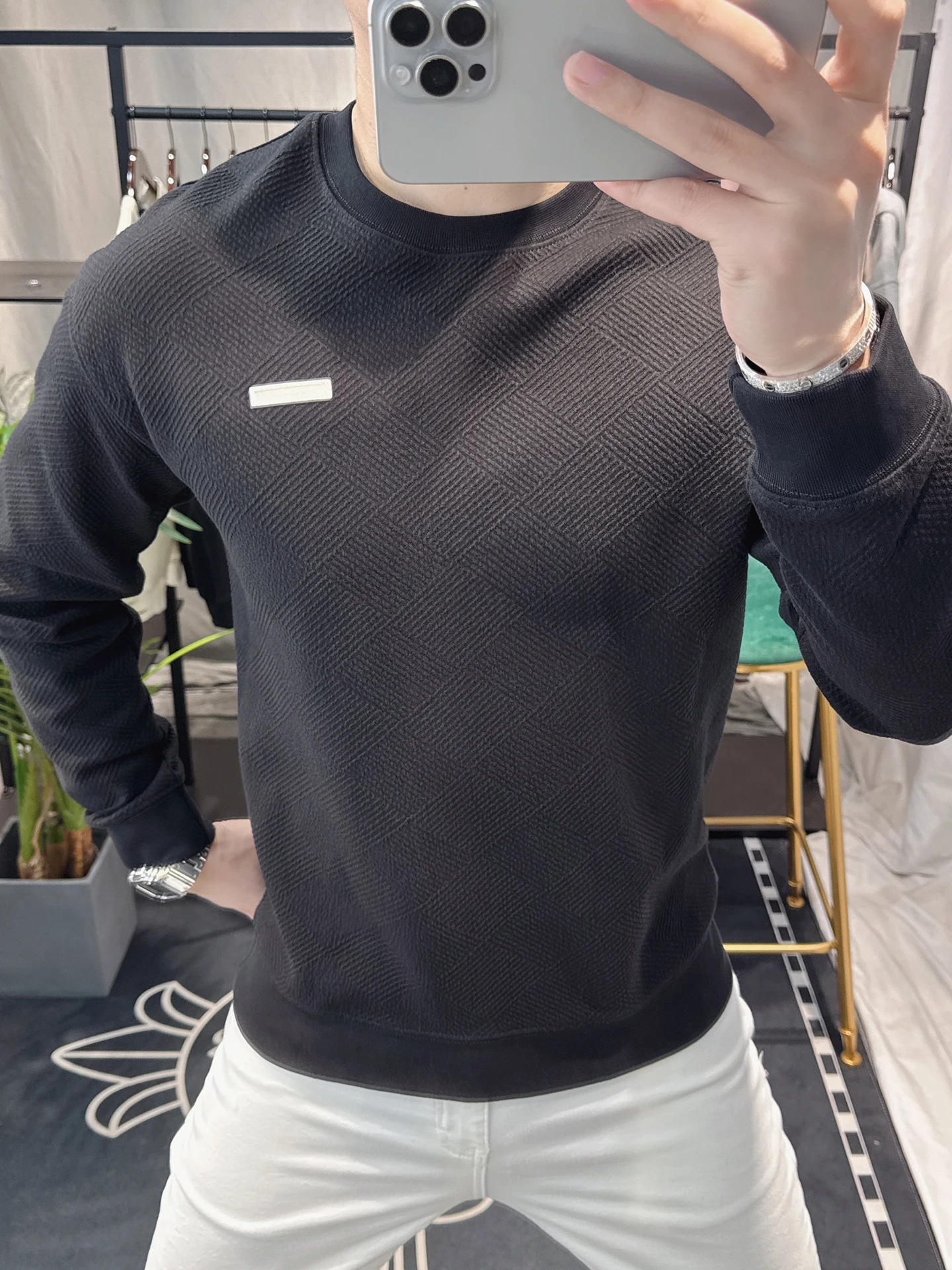 

Мужская толстовка свободного кроя с круглым вырезом и длинным рукавом, удобная, дышащая, повседневная, базовая, весна-осень, новинка