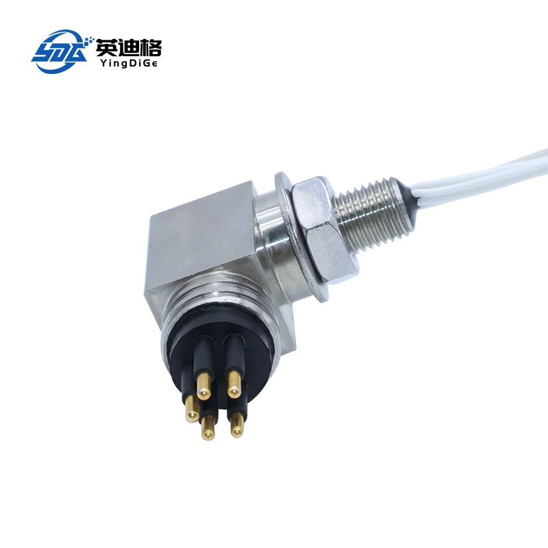 IP68 Right-angle Waterproof Socket Marine Wire Connectors ROV Underwater Connector Submarine Power Cable 5 Pins Male Female PCB