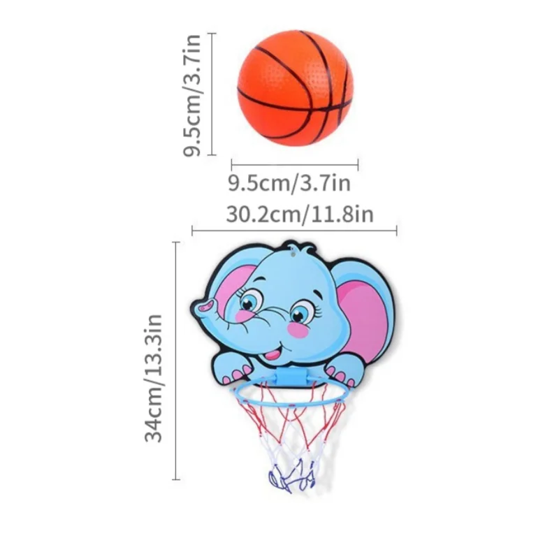 1pc kinder Basketball Stand Sport Spielzeug Basketballkorb Kit Cartoon Kreative Tiere kinder Hängen Tragbare Outdoor Spielzeug