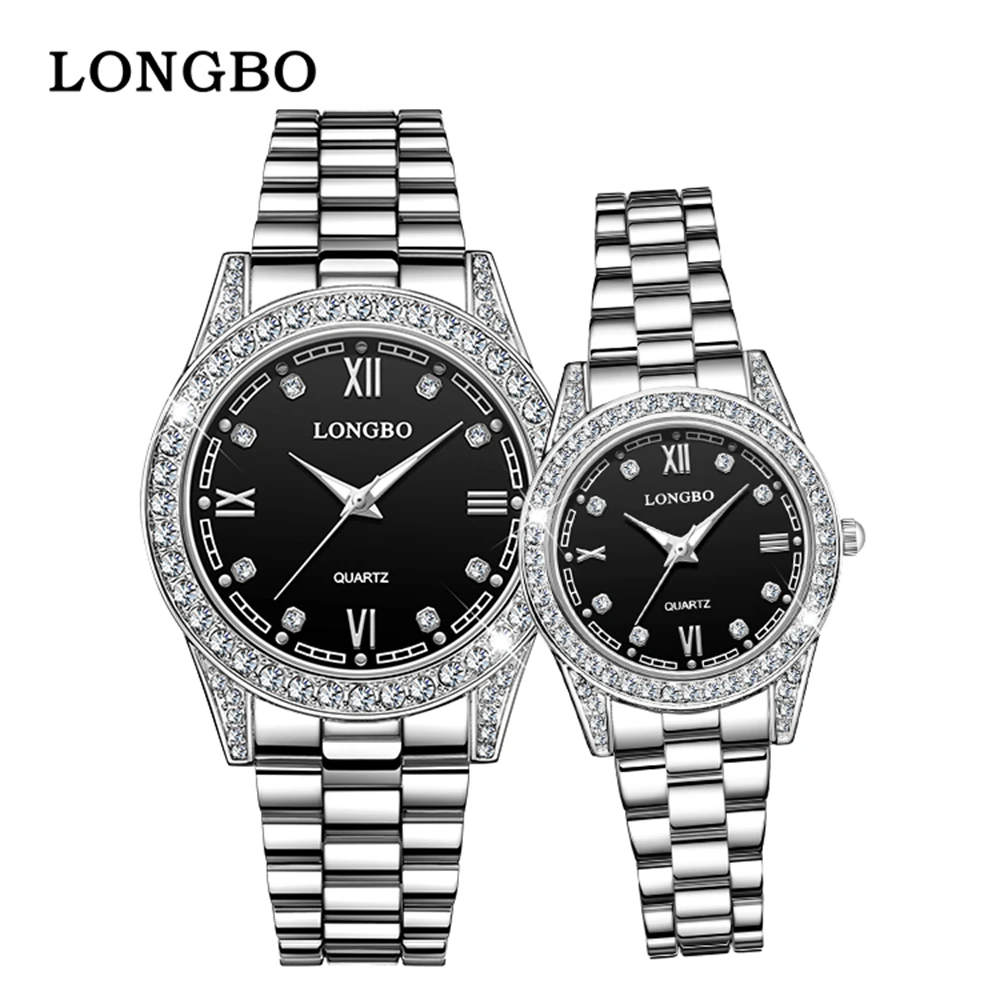 2Pcs Couple Watches Set Stainless Steel Waterproof Luminous Lover's Watch Quartz Wristwatch Men Women Jewelry Set Reloj 2024