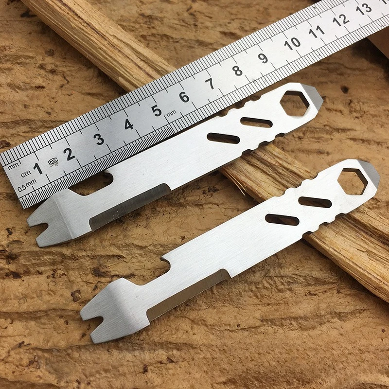 Stainless Steel EDC Pry Bar Multi Tool Portable Pocket Pry Tool with Wrench Opener Outdoor Survival Everyday Carry Gadget