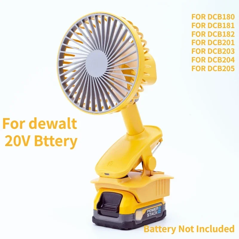 Ventilador Portátil sem Fio para Acampamento ao ar Livre Ventilador Jobsite Bateria Li-ion 3-velocidade Dcb205 Dcb203 18v 20v