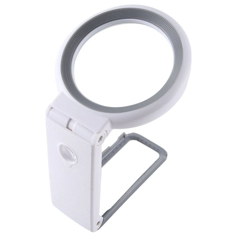 AT14 Magnifying Glass With Light And Stand, 30 X 10 X Foldable Reading Magnifier With 18 LED Light, For Seniors, Jewellers