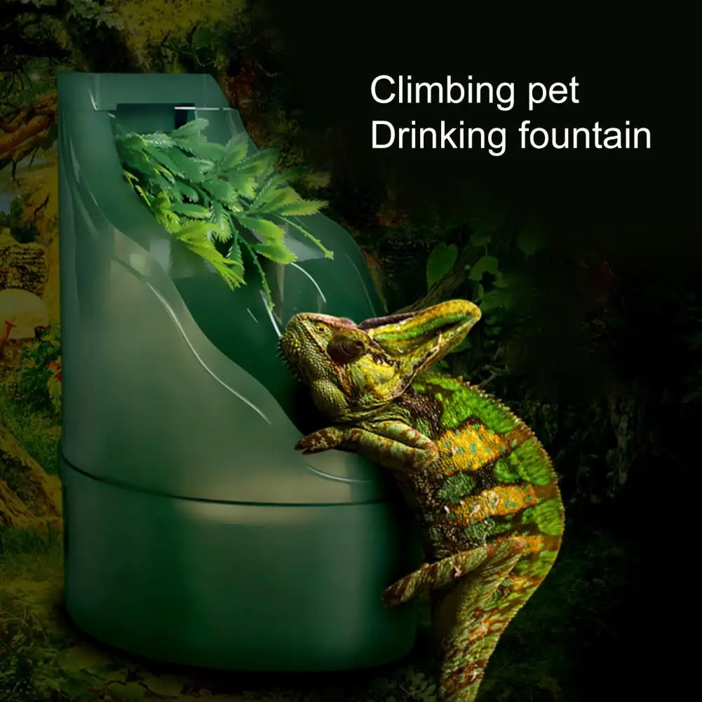 Reptile Drinking Fountain with Pump Adjustable Filtration Landscaping Fountain