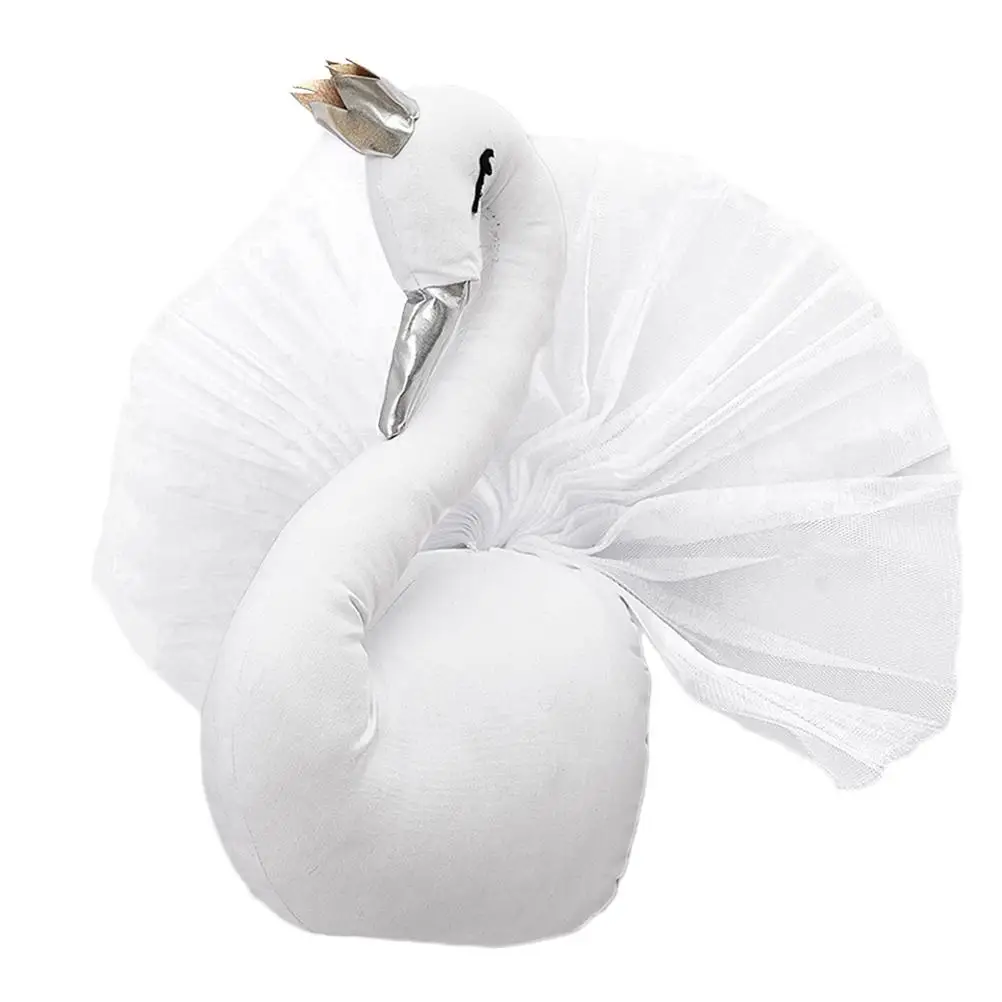 

1 White Swan Wall Hanging Decoration PP Material Bedroom Nursery Living Room Dining Room Kids Home Princess Child Fancy Design