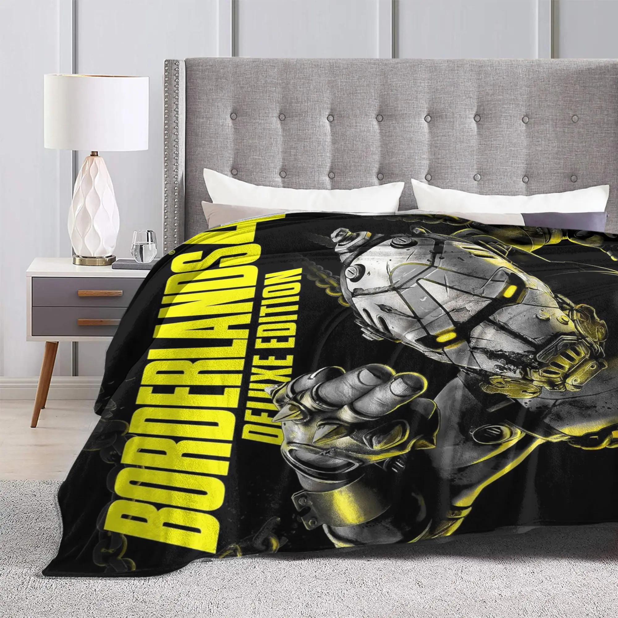 بطانية لعبة Borderlands 4 فائقة النعومة من الصوف اللطيف هدية رمي البطانيات المفارش