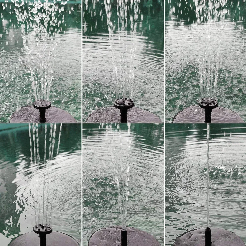 Schwimmende Solarbrunnenpumpe 1000mAh Akku 3.0W Solarbetriebener Wassersprüher Vogelbad Garten Pool Teich Outdoor-Dekorationsset – Detail 2