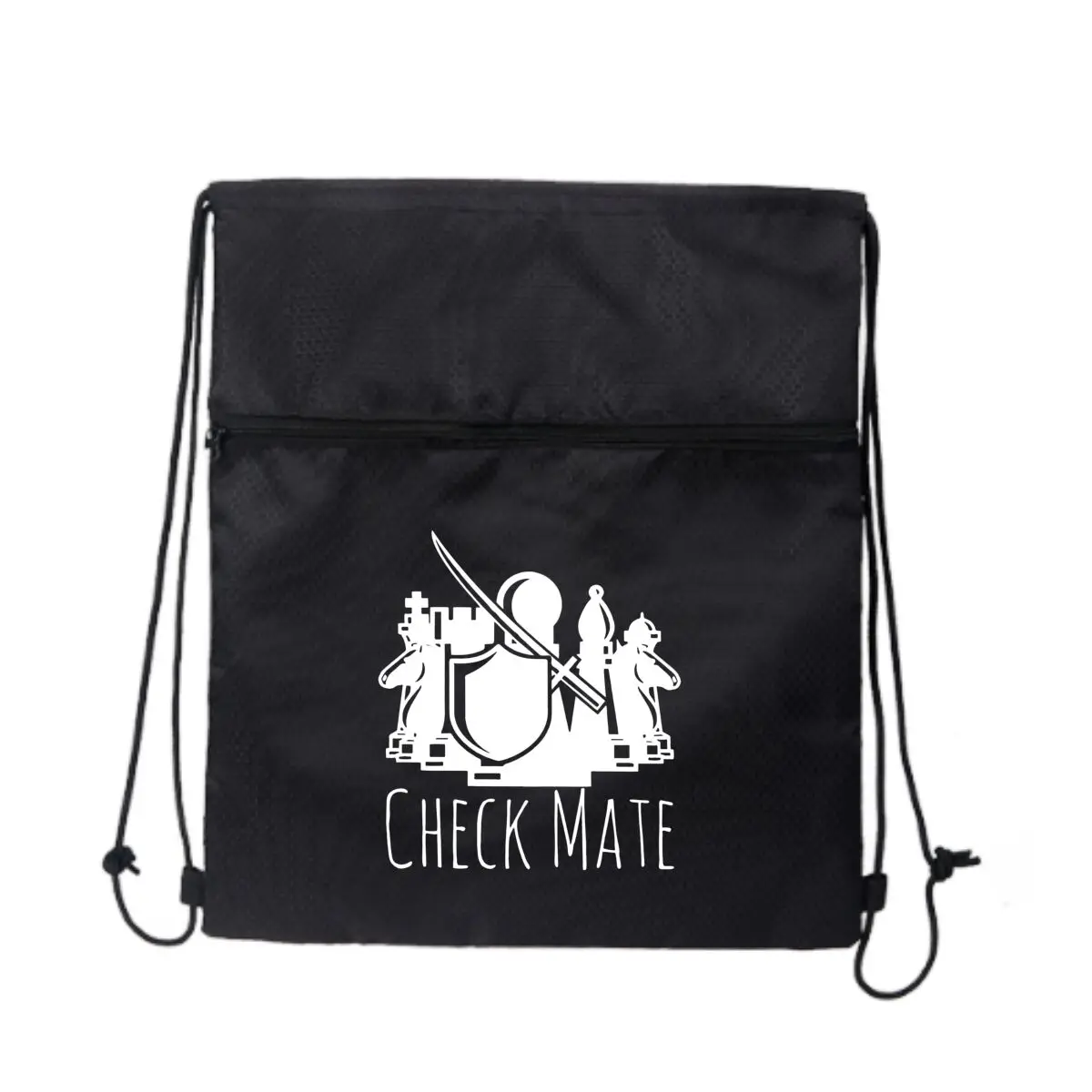 

Черная регулируемая уличная сумка на молнии с завязками в клетку