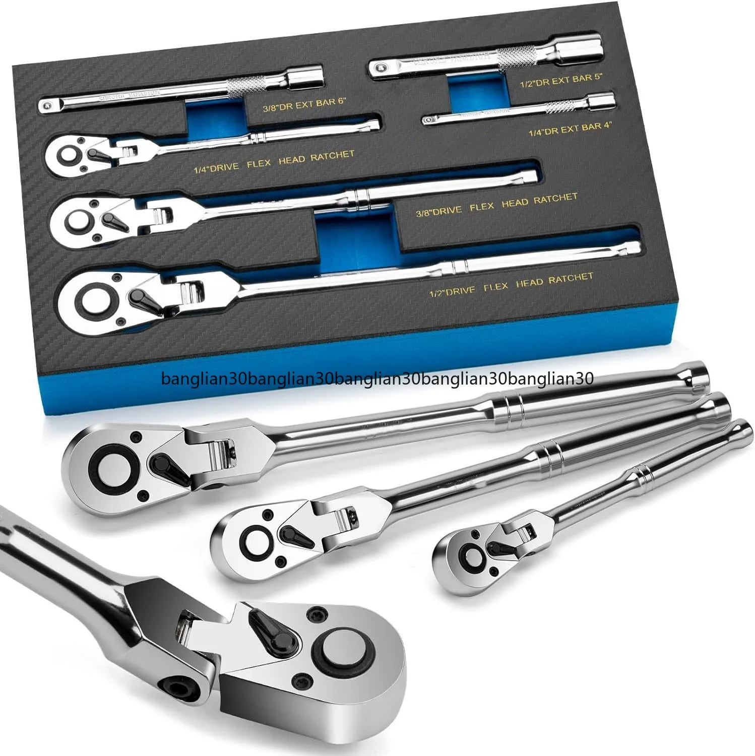 

6-Piece Flex Head Ratchet Set 1/4 ", 3/8",