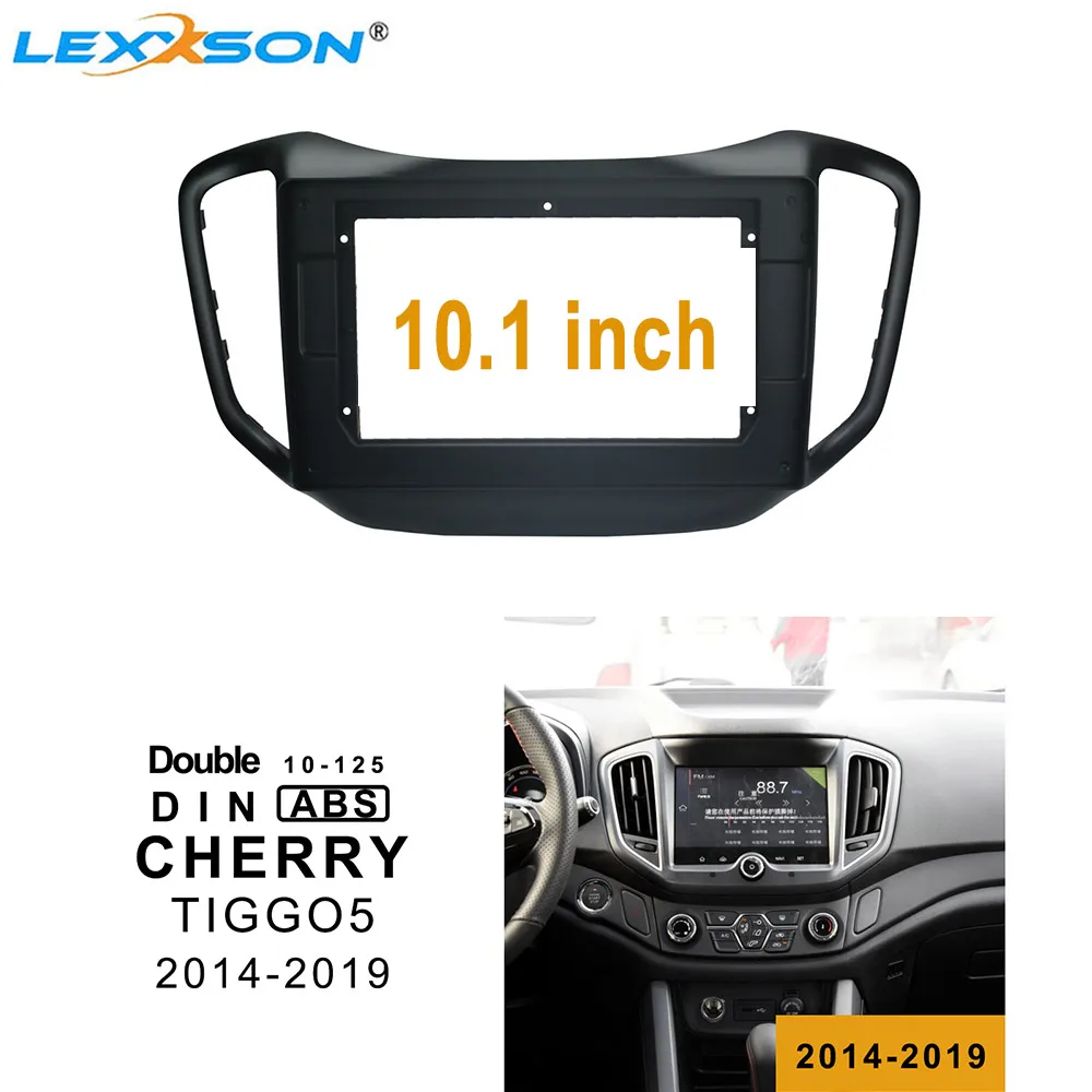 Car Fascias For CHERY TIGGO 5 2014-2019 Adaptor Facia Panel Dashboard Trim Kit Car DVD Frame For DIN 10 Inch Player