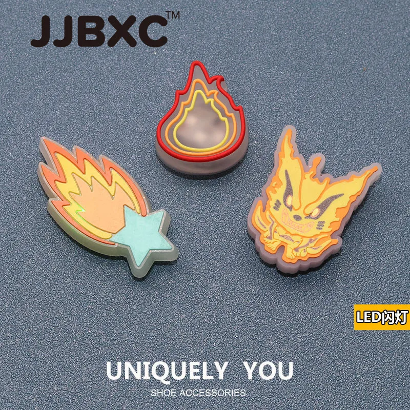 

JJBXC CHARM Shoe Buckle Shoe Accessories LED Flame DIY Fashion Shoes Accessories Suitable for cross Shoes