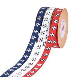 10Yards Football Printed Ribbon Sports Theme Boys Birthday Party Gift Wrapping Ribbon for DIY Craft Sewing Material Supplies