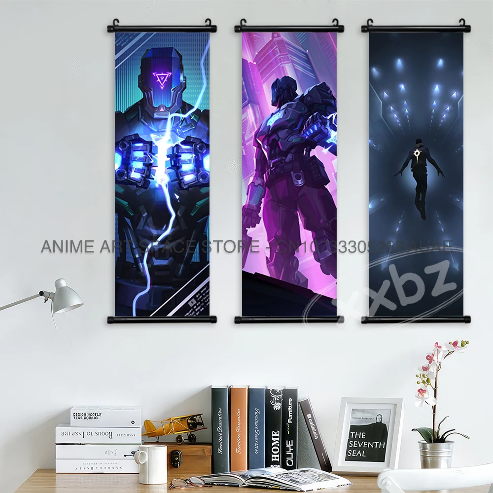 Valorant Hanging Painting Hot Game Figures Poster Cypher Home Decor Sova Canvas Scrolls Picture Latest Bedroom FPS Wall Art Gift