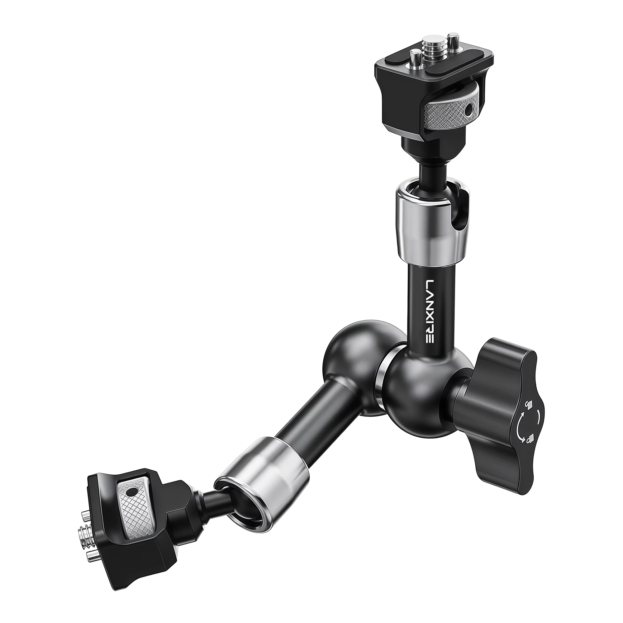 Lanxire 7" Magic Arm met 360° Kogelkoppen en Positiepinnen, Camera Monitor Bevestiging ARRI DSLR 1/4" Schroeven