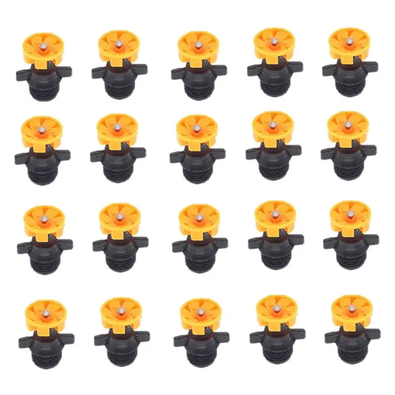 AC88-20Pcs Thread Automatic Rotation 360 Degree Watering Nozzle For Sprinkler Garden Flower Vegetable Irrigation