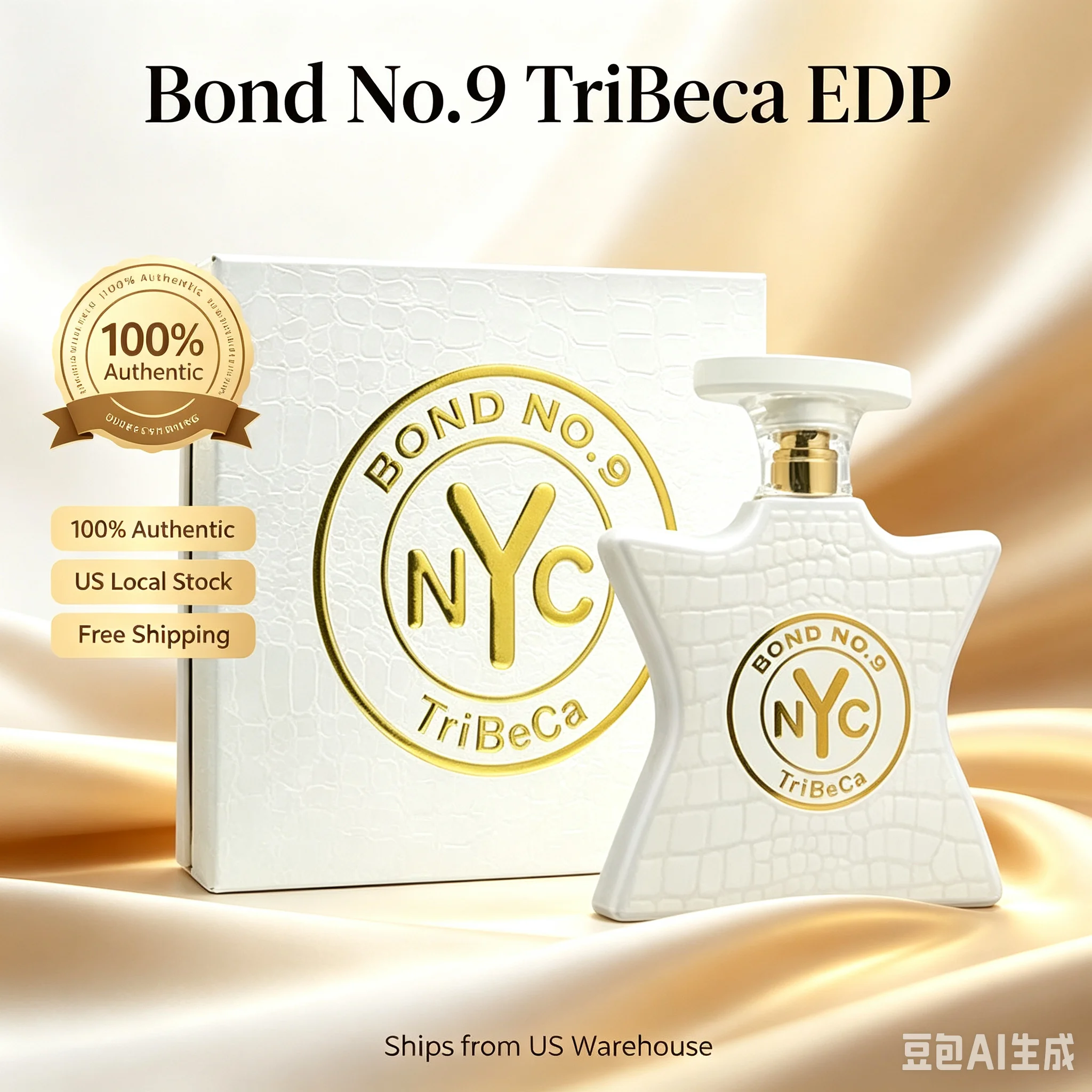 Bond No.9 TriBeCa Eau de Parfum 100ml 3.3 FL.OZ Warm Gourmand Woody Scent Hazelnut Caramel Notes Long Lasting Unisex Niche Fragrance Authentic NYC Inspired Perfume with Luxury Textured Gift Box for Men Women Date Night Daily Wear Fall Winter Gifting view 6