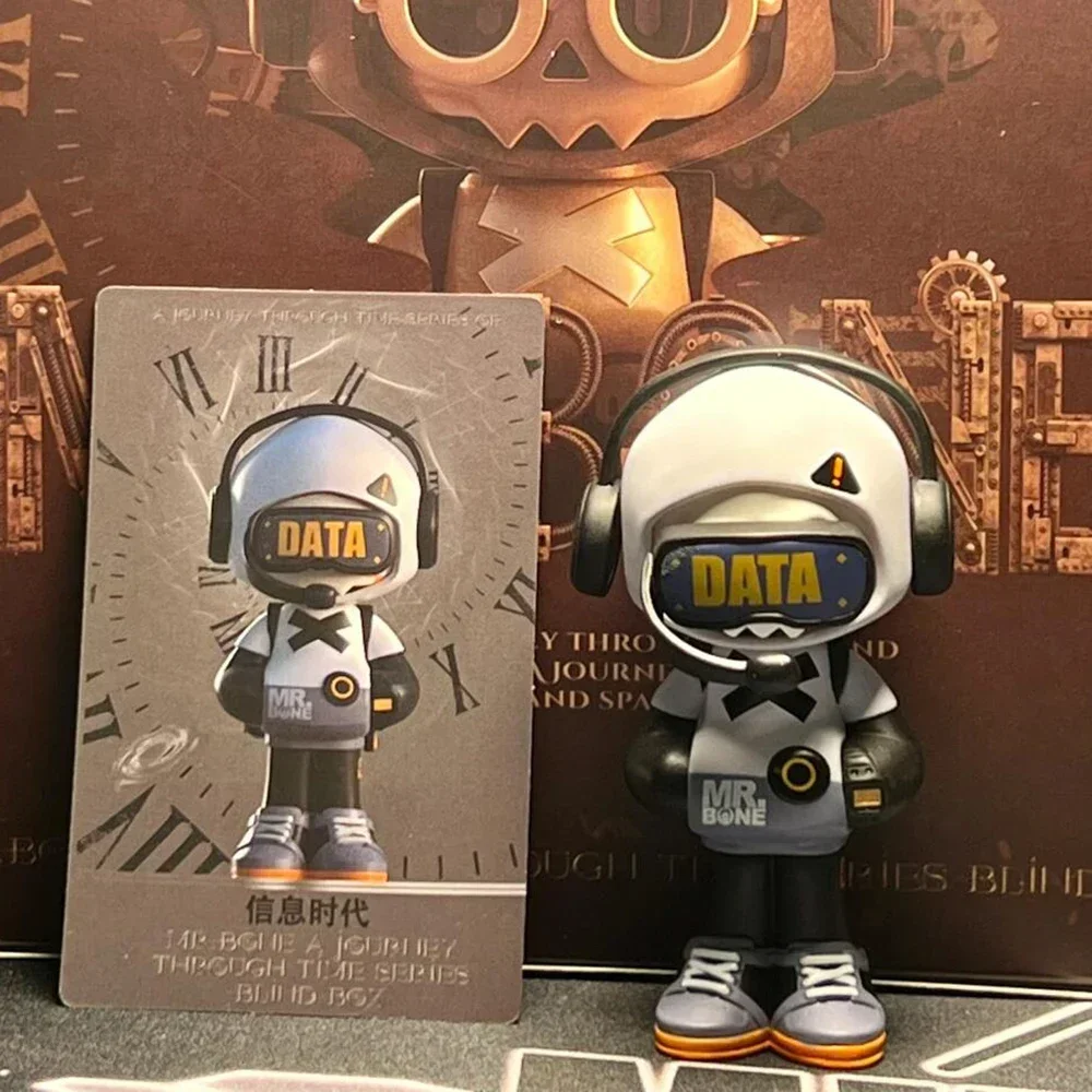 Mr.bone Mini 2/го поколения Times Travel Series, экшн-фигурки, игрушки, модель черепа, мини-куклы, коллекционные украшения, друзья, загадочные подарки