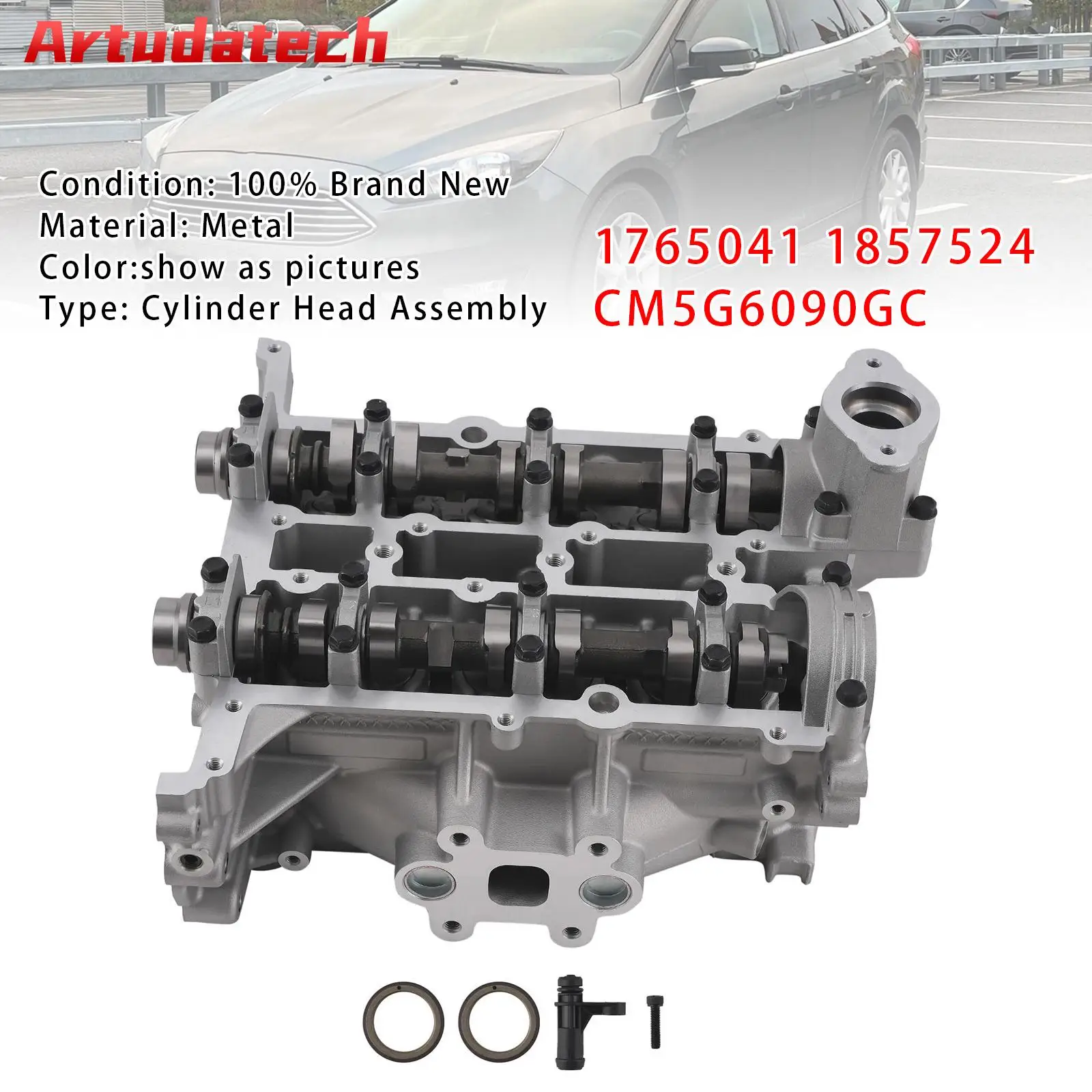 

Artudatech Complete Cylinder Head For Ford Focus 1.0 EcoBoost 1765041 1857524 CM5G6090GC Car Accessories