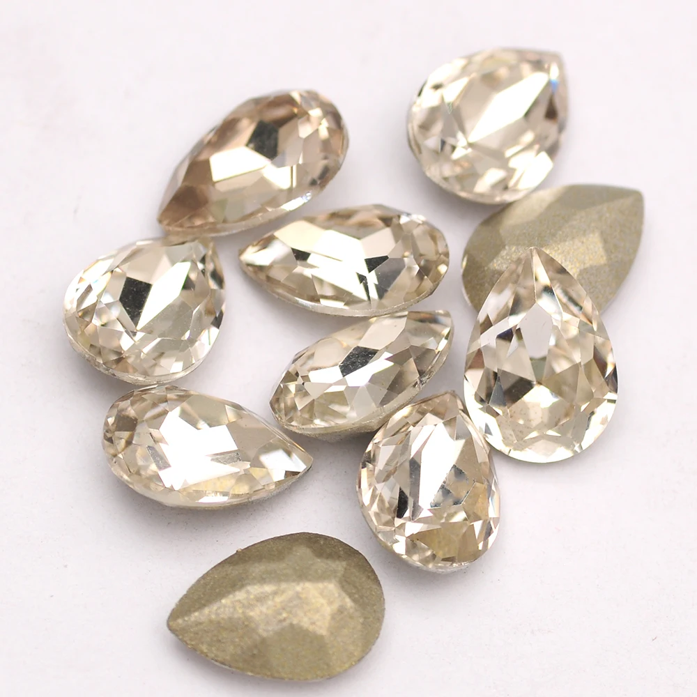 Different Shapes Super Clear 10PCS Rhinestones Glass DIY Accessories Crafts Crystal Jewels Beads For Nail Art Garment Decoration