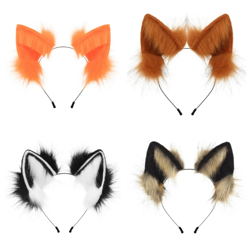 

Multi Color Fashion Retro Plush Fox Beast Ear Headband Cute Cosplay Simulation Accessories Lolita Clothing Matching Charming