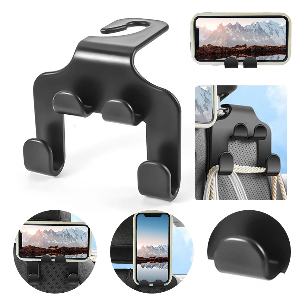 

Многофункциональный крючок на спинку автомобильного сиденья, держатель для телефона, стойка для сумки, вешалка для хранения, подголовник автомобильного сиденья, органайзер, держатель, автозапчасти для интерьера