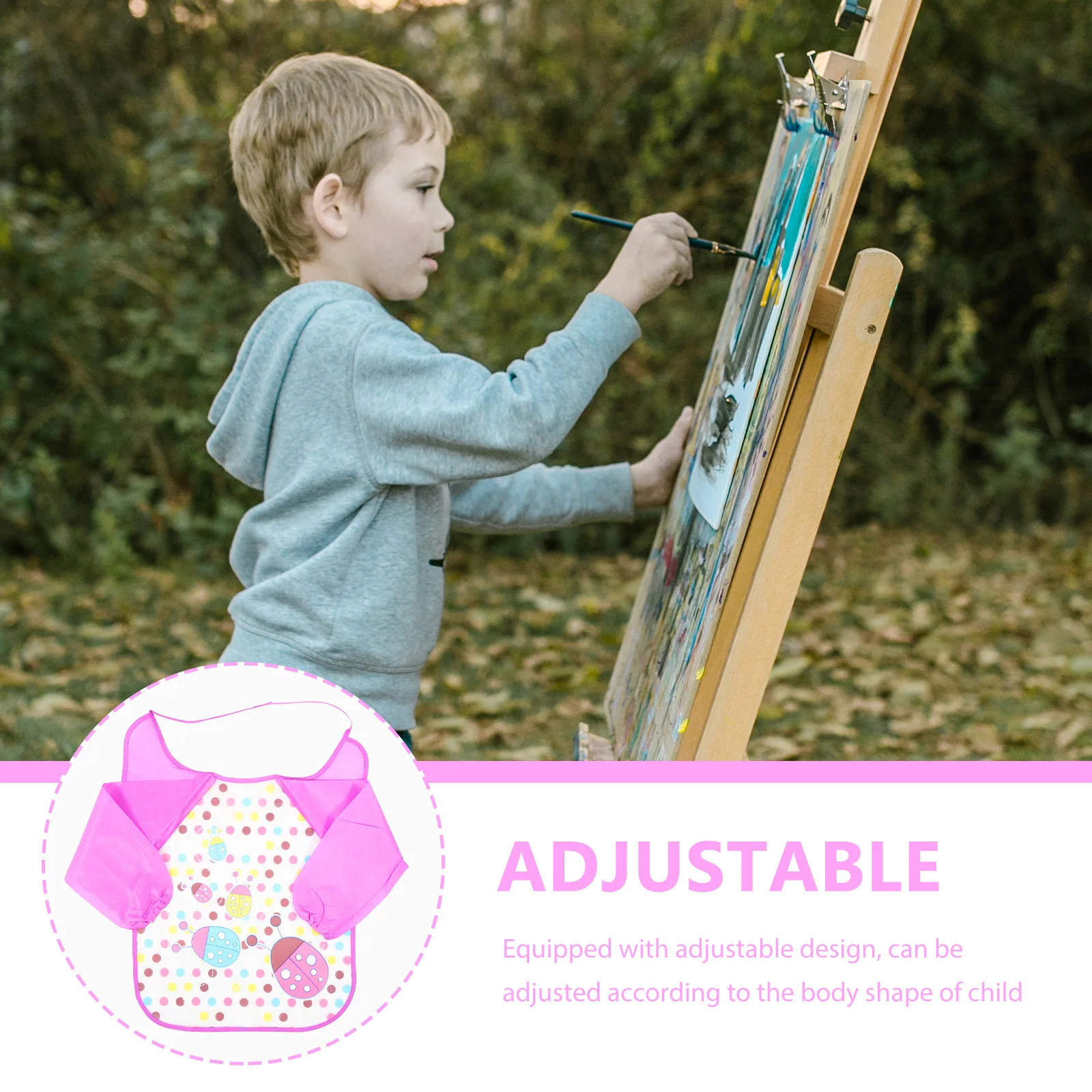 

Waterproof Kids Painting Apron Adjustable Long Sleeves For Drawing Diy Baking Art Craft Children Multi-Function Waterproof