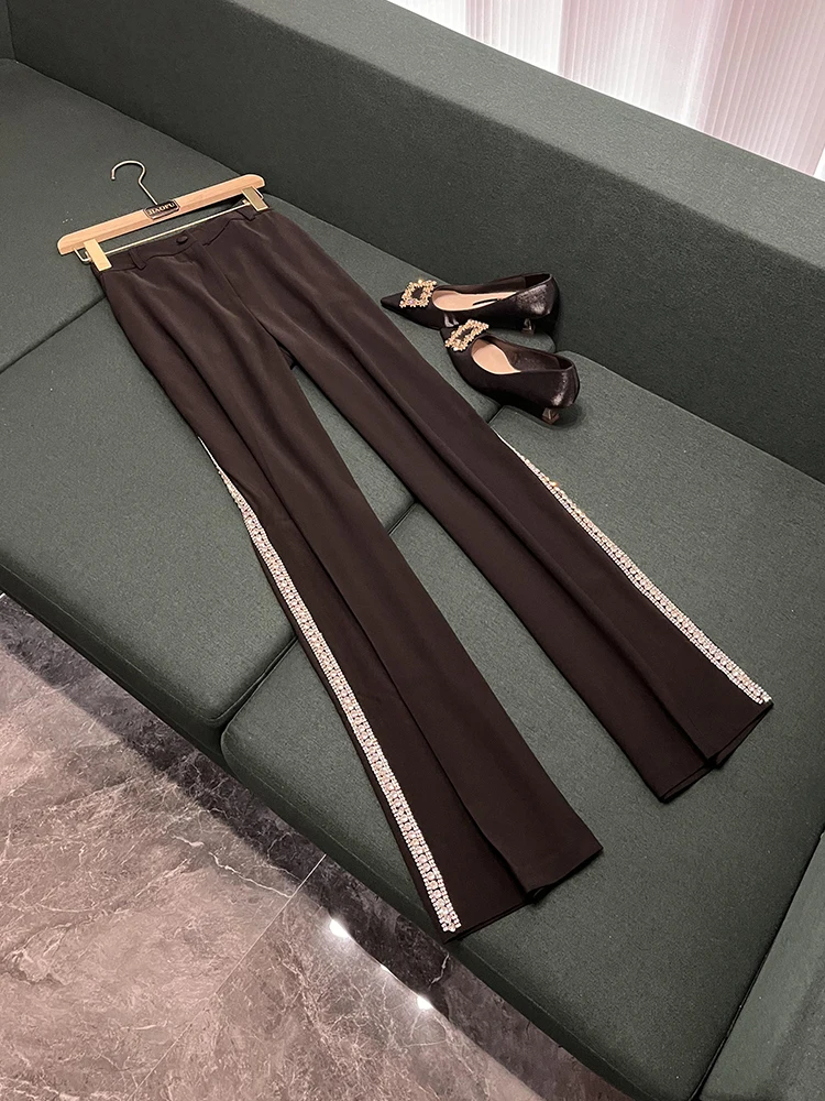 New Faion Star Diamond Embedded Double Row Button Slim Fit Suit Jaet And Pants Set Ele Women's Spring Collection