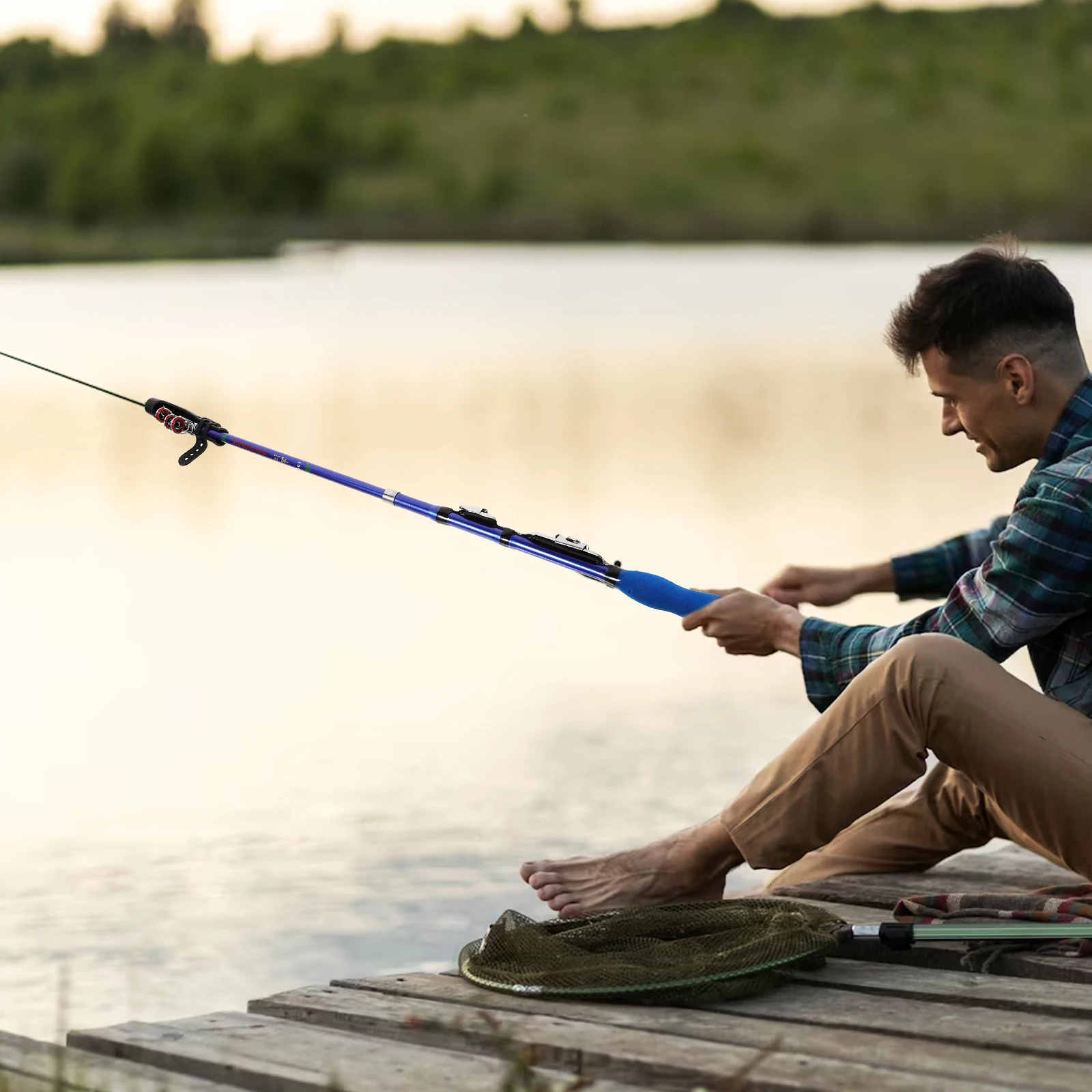 

Mini Portable Fishing Rod Telescopic Carbon Fiber Strong Lightweight Boat Pole Angling Rod Outdoor Sport