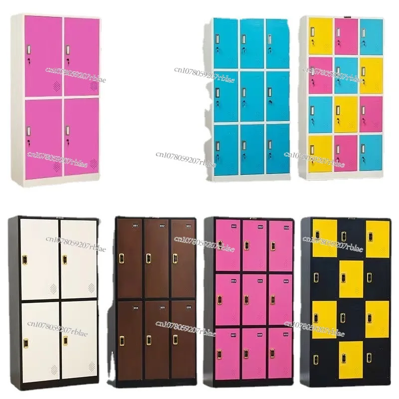 

Staff Locker Bathroom Changing Wardrobe Yoga Studio Gym Color Wardrobe Induction Lock Iron Locker Store Cabinet