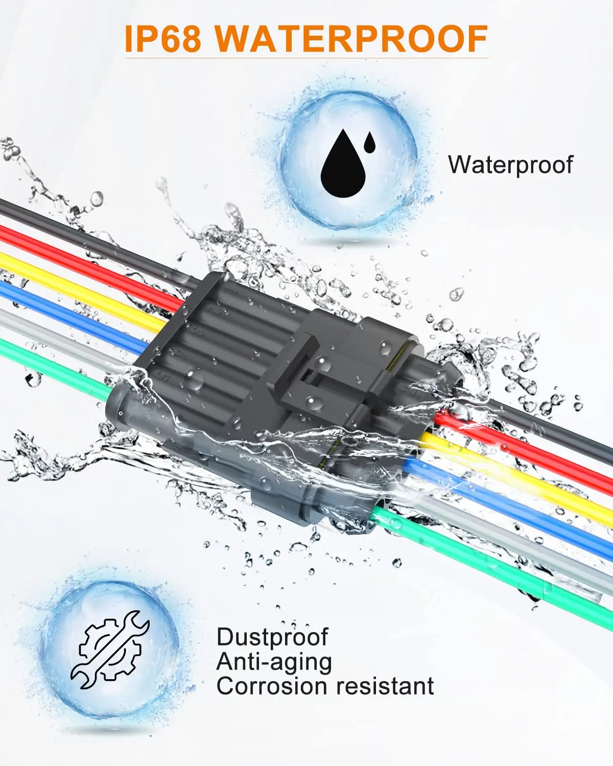 1Pack AMP 1/2/3/4/5/6 Pin Way harness Auto Male Female Car Plug Connector for Car Motorcycle Waterproof electric wire connector