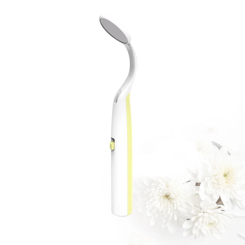 

Mirror LED Luminous Antifogging Mouth Mirror Mouth Tooth Inspection Mirror (Yellow) mouth dental mirror