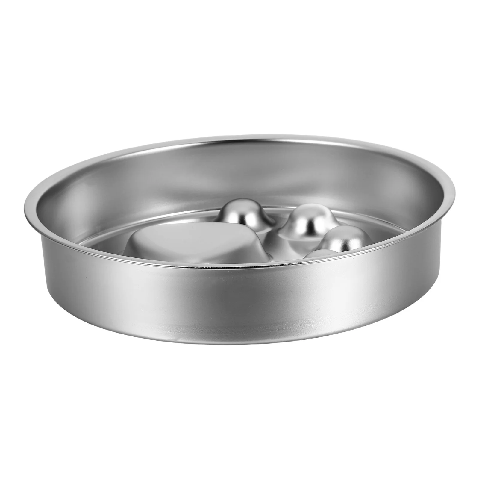 Comedero Lento de Acero Inoxidable para Perros, Base Antideslizante de Metal, Plato para Lamer para Cachorros y Gatos, Comedero Lento con Rompecabezas para Mascotas, Plato para Comida para Comedores Rápidos