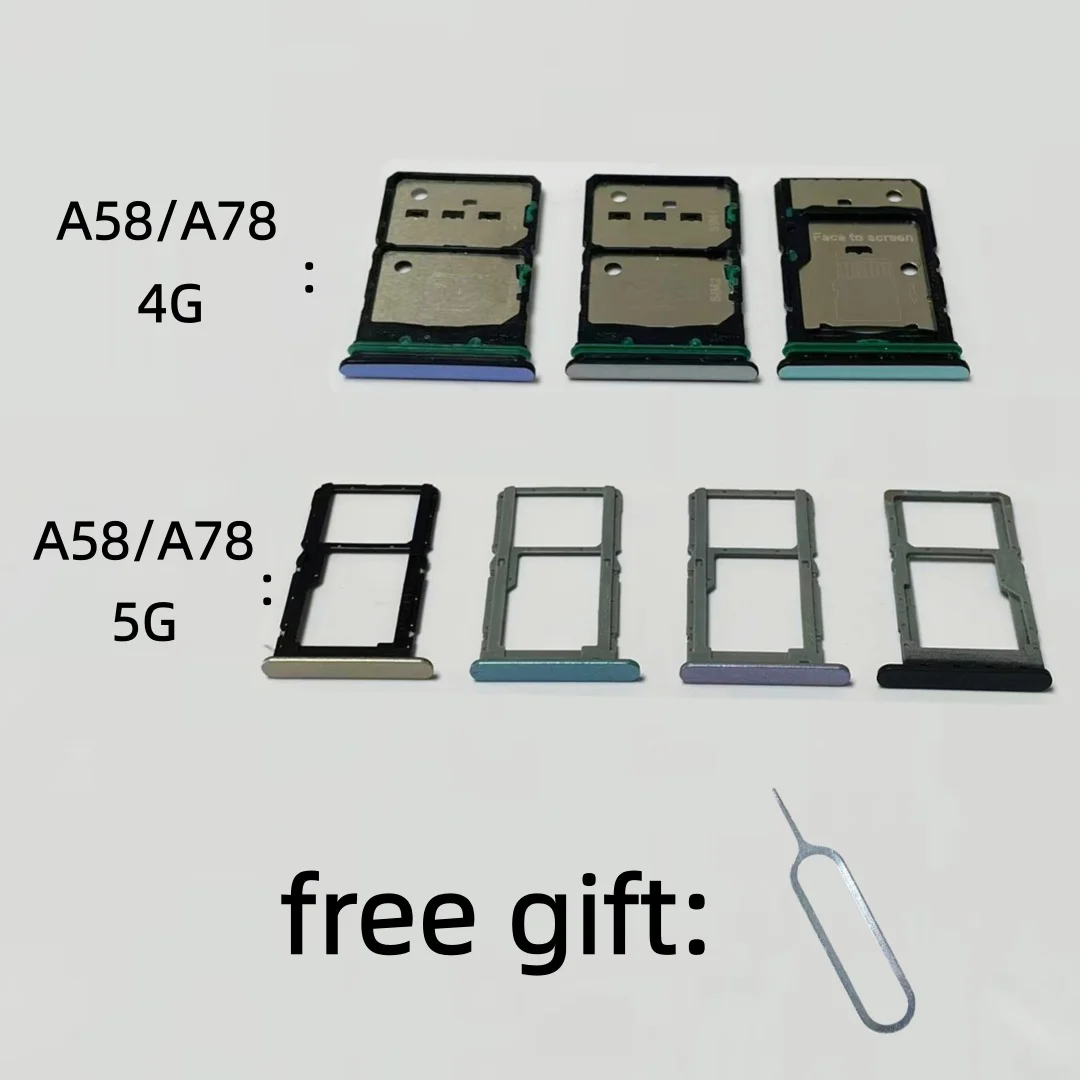OPPO A58 A78 4G/5G CPH2483 CPH2565 PHJ110용 A78 SIM 카드 트레이 칩 슬롯 서랍 카드 홀더 SD 카드 서랍 칩 카드 트레이