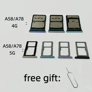 Bilashmart A78 SIM Card Tray chip slot drawer card Holder OPPO A58 A78 4G/5G CPH2483 CPH2565 PHJ110 SD Card drawer chip card tray